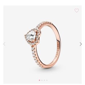 Sparkling Elevated Heart Ring